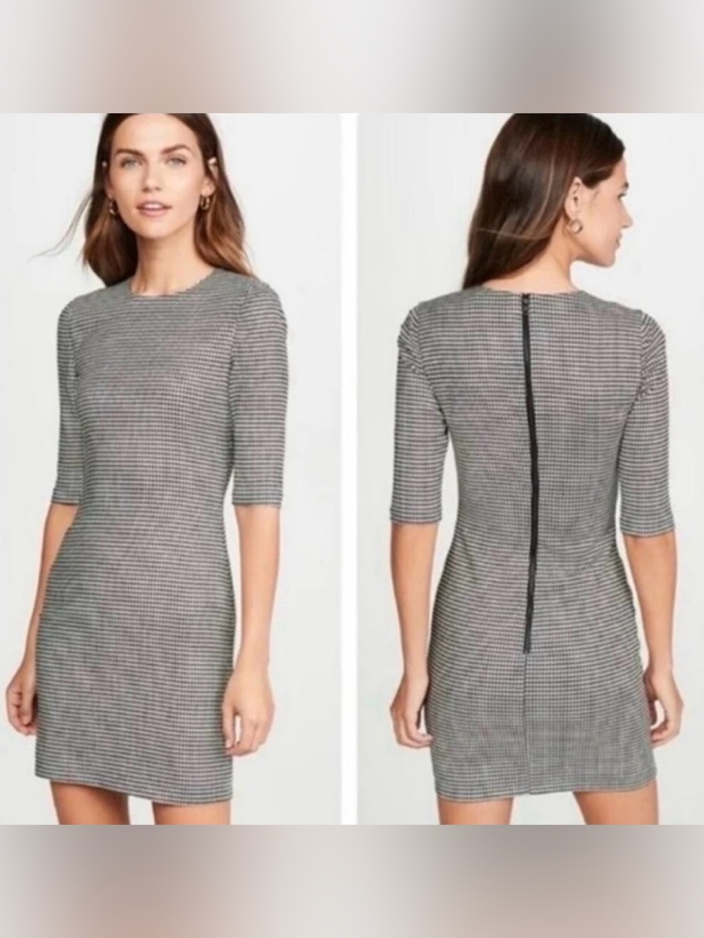 Alice + Olivia B&W Houndstooth Mini Dress (10)
